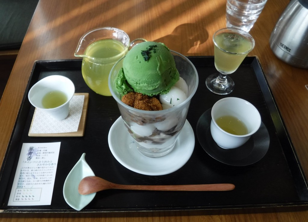 "Wa" parfait, consists of ice cream and warabi mochi of green tea, sweet soy bean paste so-called "Anko", "Shiratama Mochi cakes" etc. The harmony of sweets and various cups of specialty tea will delight everyone.