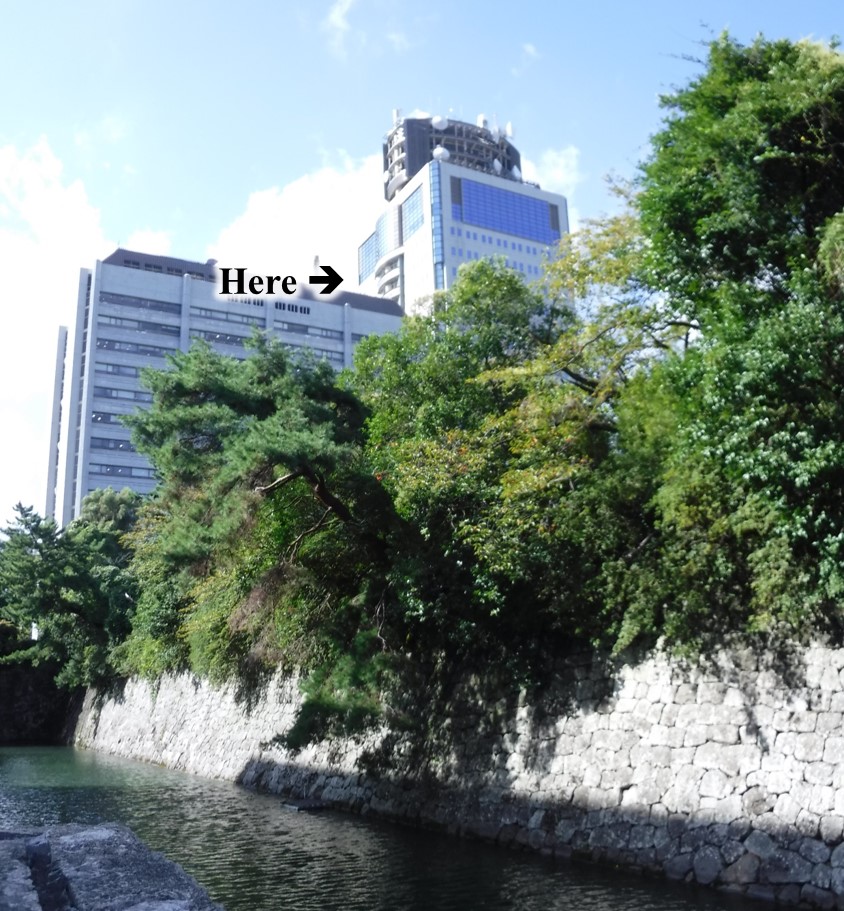 The location of Fujinokuni Terrace, 21th floor of the Annex of Shizuoka Prefectural Office.
