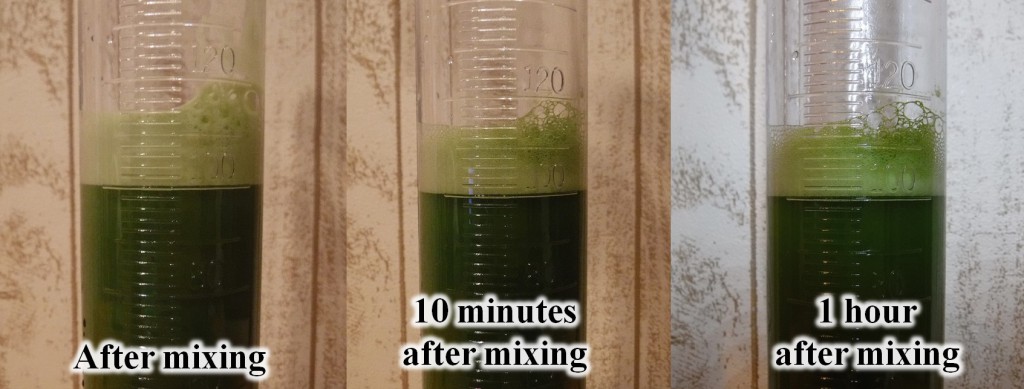 01 Matcha foam change with elapse time